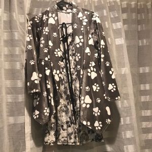 Cute off the shoulder dog dress w/ paw jacket